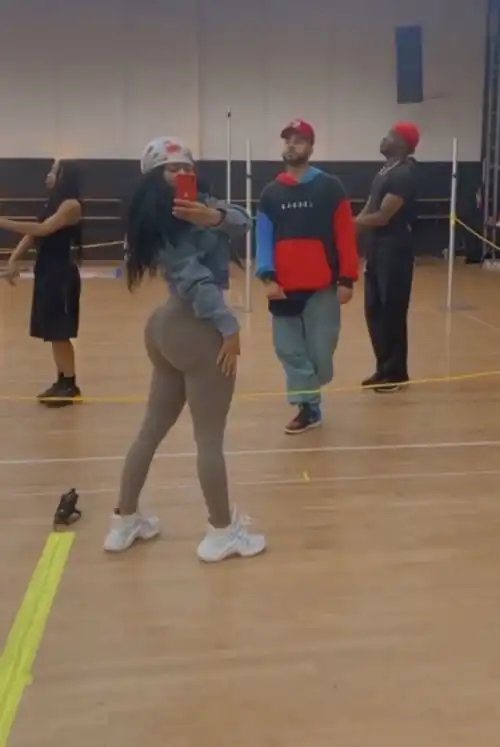 Nicki for tour rehearsals