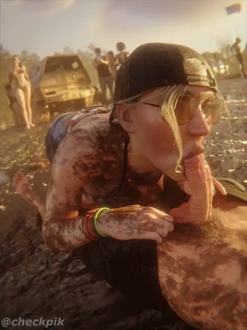 Redneck girl in the mud (Checkpik) [Grand Theft Auto]