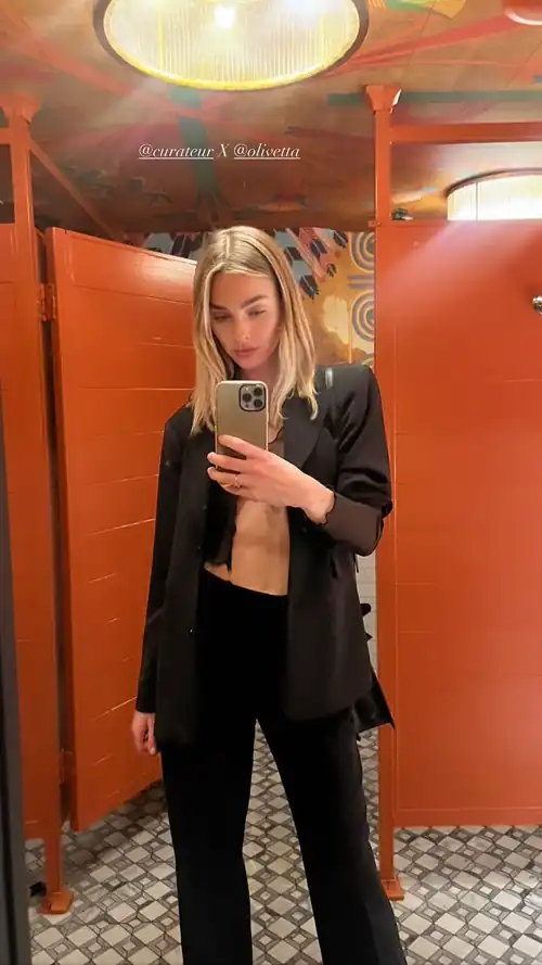 In black