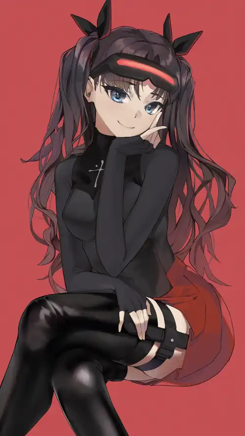 "All Black" Rin Tohsaka💋💕[Fate/Extra] (2250x4000)