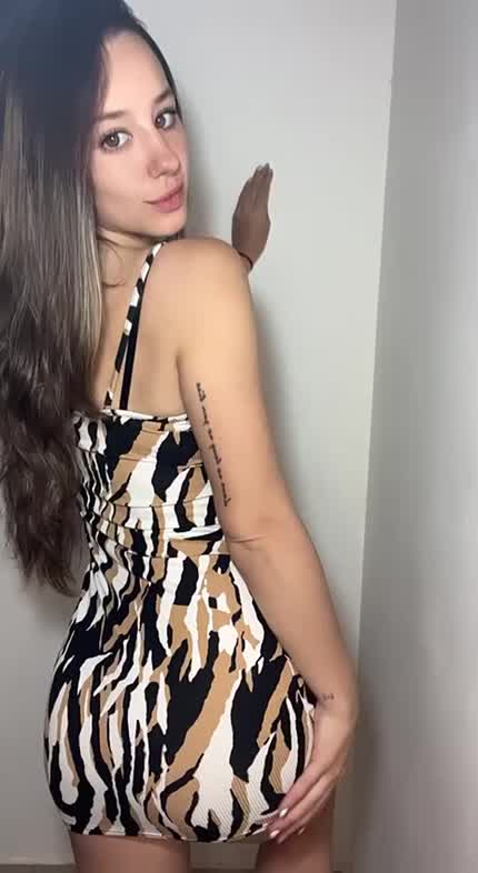 I hope my booty looks good in my tight dress