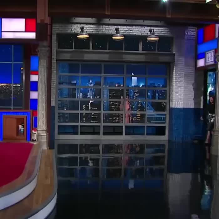 AOC Colbert interview - shirt brightness increased