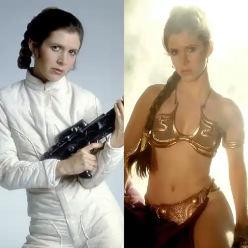 Leia as a rebel or leia as a slave? Who would you choose? (Carrie Fisher) 
