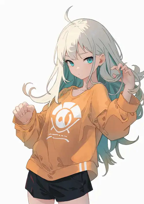 Green Colored Inner Hair [Original]