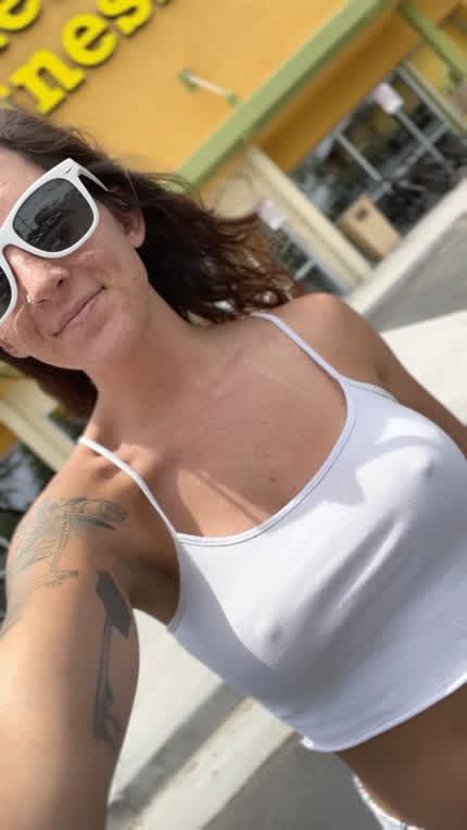 I love watching men break their necks to stare at my pokies as I walk by