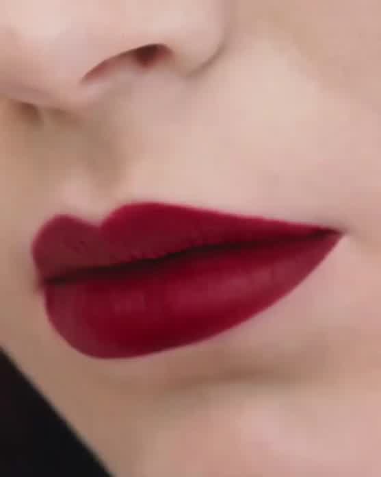Deep red lips