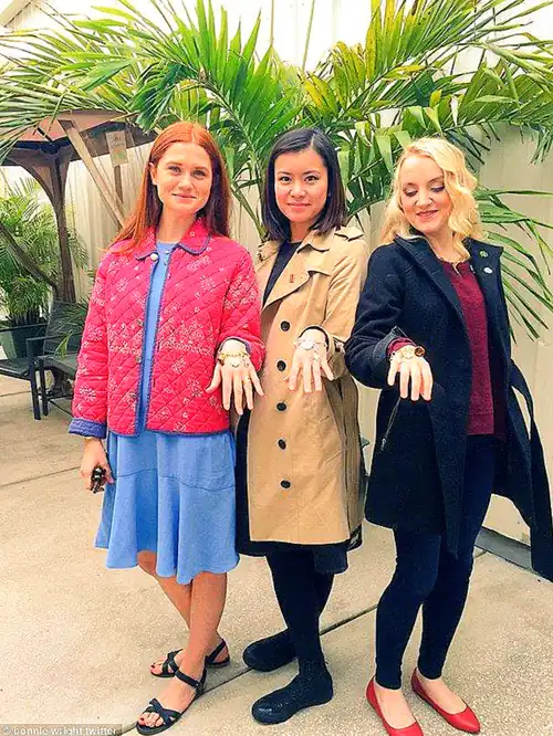 Bonnie Wright with Katie Leung & Evanna Lynch Bracelet frinds