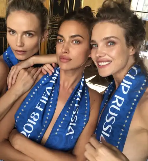 Natasha Poly + Irina Shayk + Natalia Vodianova | for FIFA World Cup | July 2018