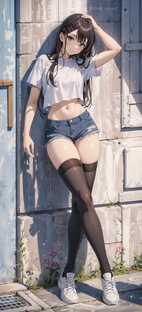 Sneakers & Thigh-Highs