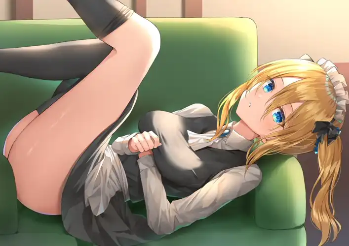 Hayasaka on the couch (drawn by kanaria hisagi)