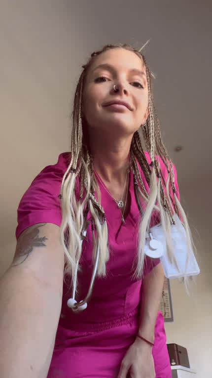 Would you let this nurse student inspect your 3rd leg with her booty?