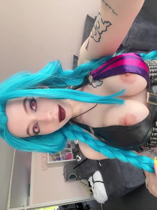 Jinx sit on dildo (CyberlyCrush) [League of Legends]