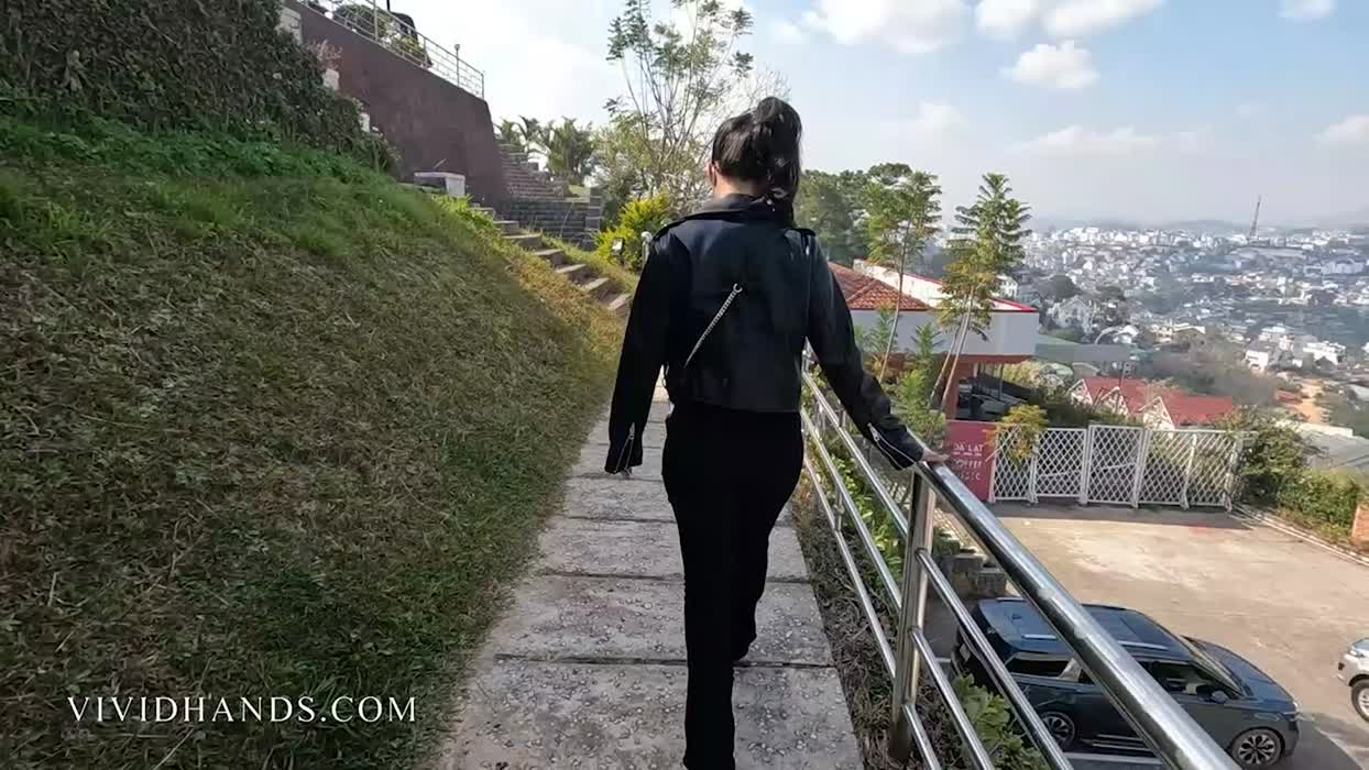 I couldn't resist giving him a handjob in the cable car