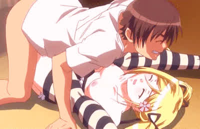 A couple is fucking right on the floor!