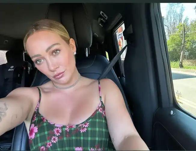 Hilary in a Car - Instagram - 9/11/23