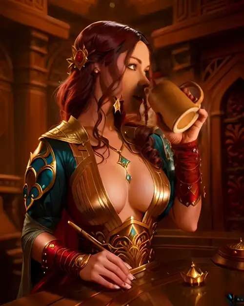 Triss Enjoy her Drink