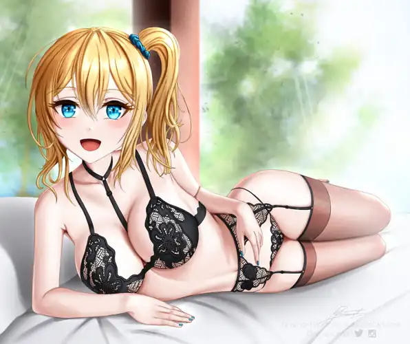 Hayasaka in lingerie