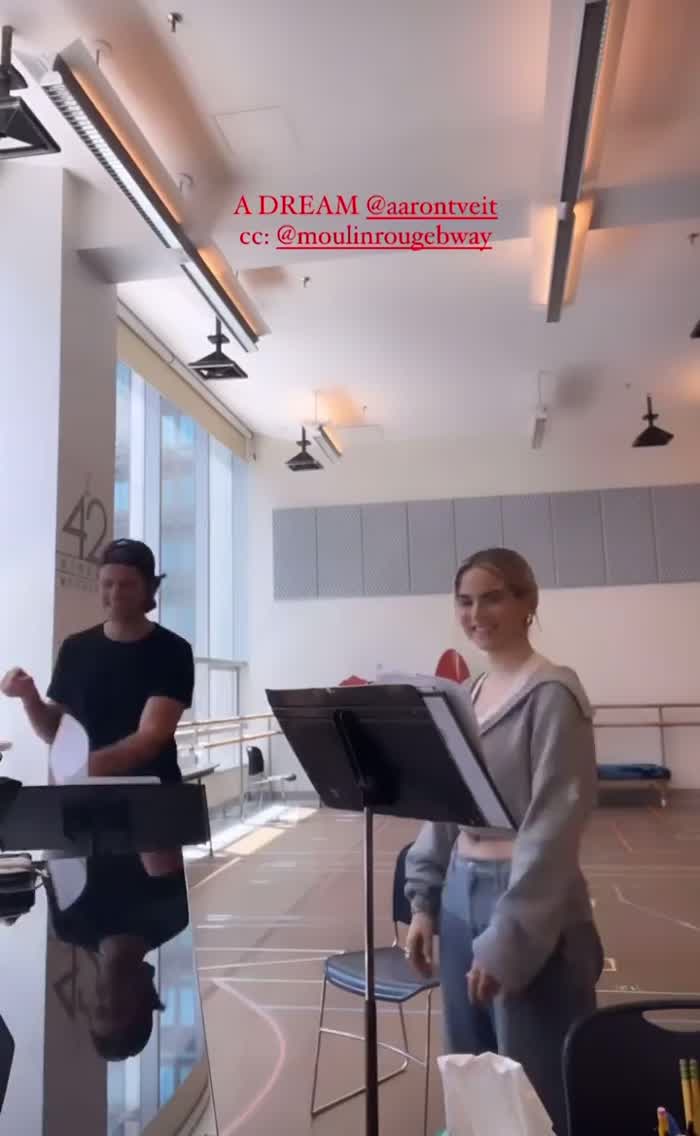 Rehearsals for Moulin Rouge Broadway | IG story 7/16/24