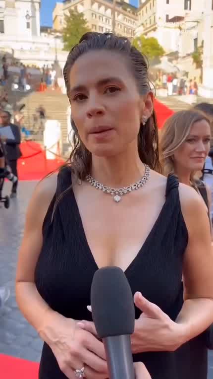 Hayley's message for audiences for MI 7 from Rome red carpet, 19th June 2023