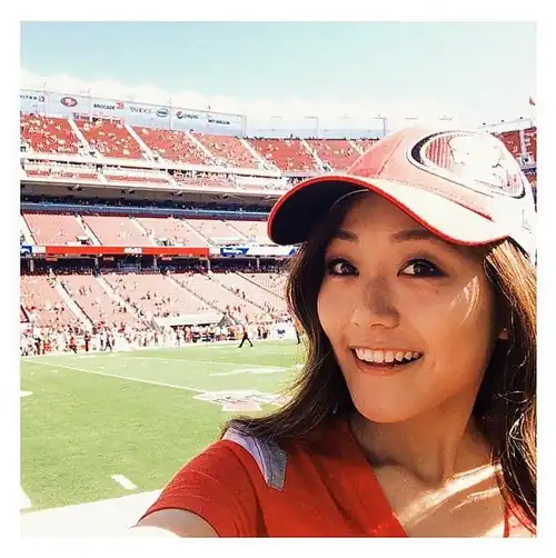 Karen enjoying a Baseball Game