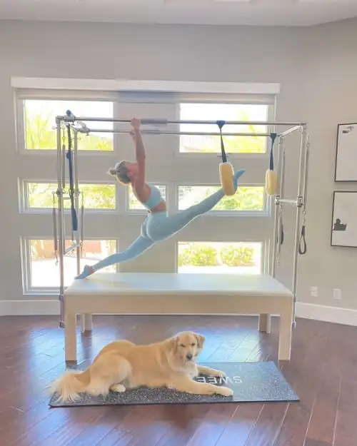 Emily Ferguson doing pilates