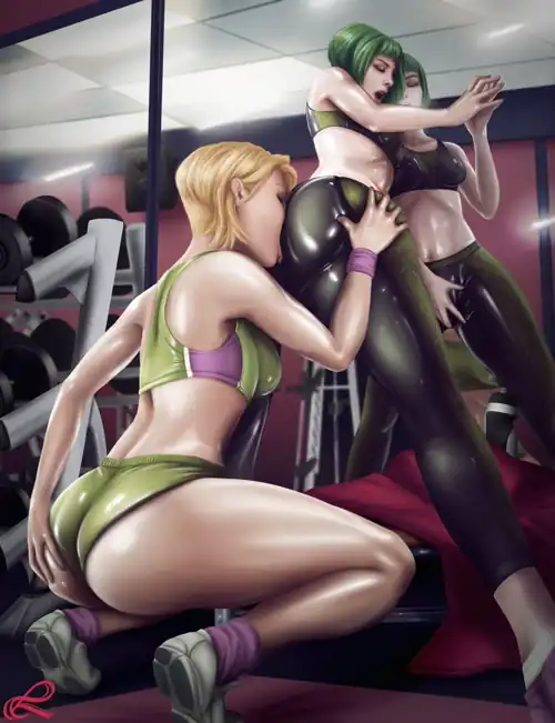 IQ and Ela at the gym by Redenshi