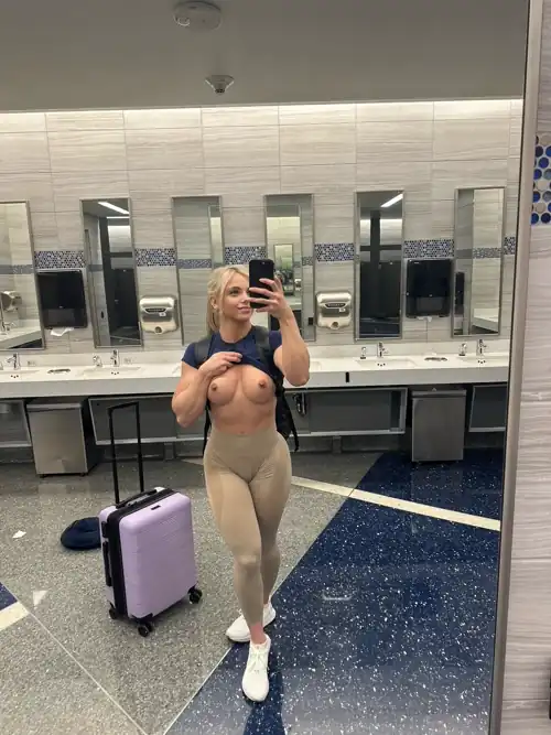 Felt naughty in the airport bathroom