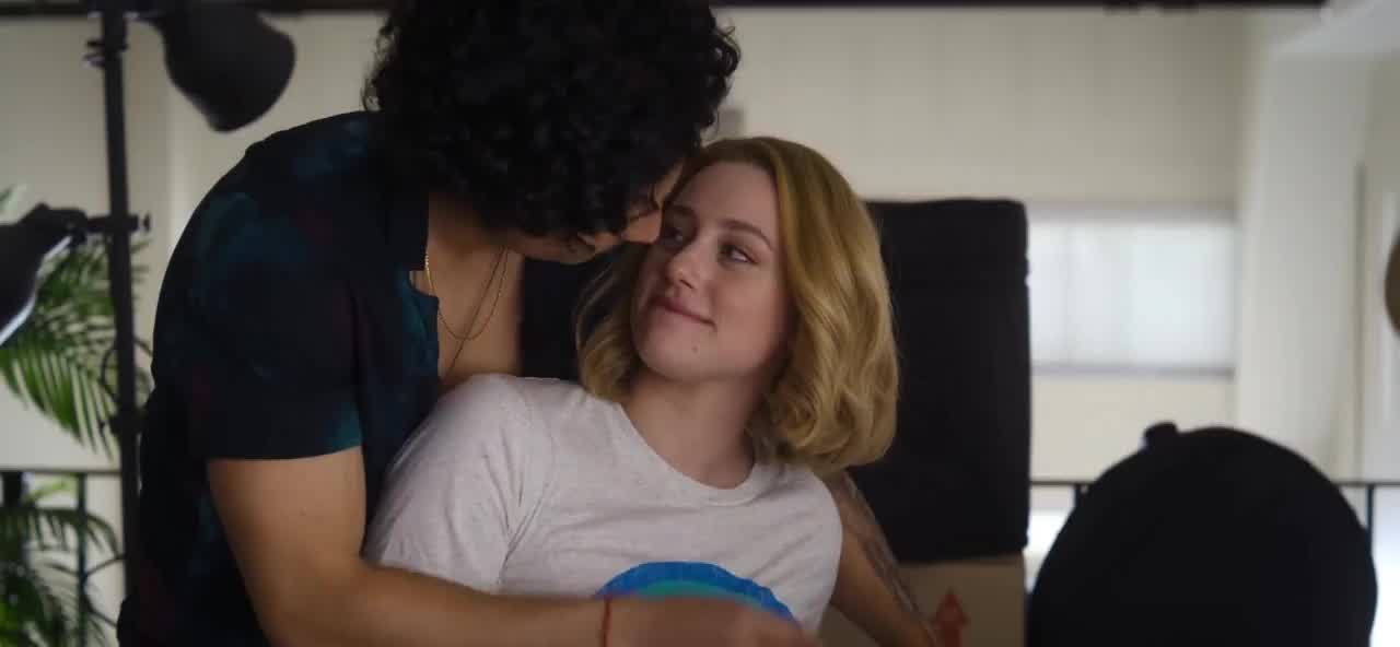 Lili kissing in:  Look both ways 