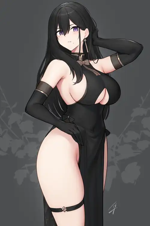 Classy-Black-Haired Girl (Hayabusa) [Artist's OC]