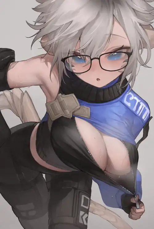 Teasing her nice boobs 
