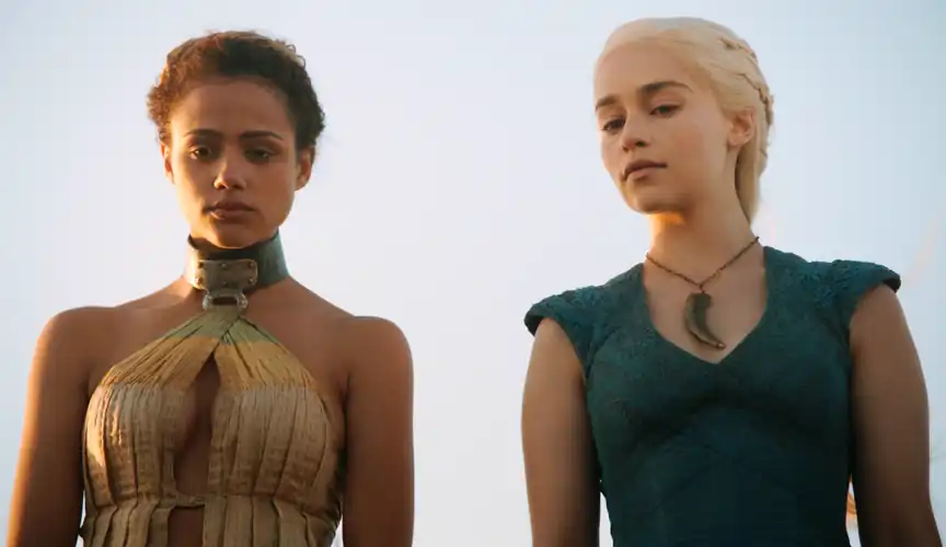 Daenerys and Missandei in Season 3.