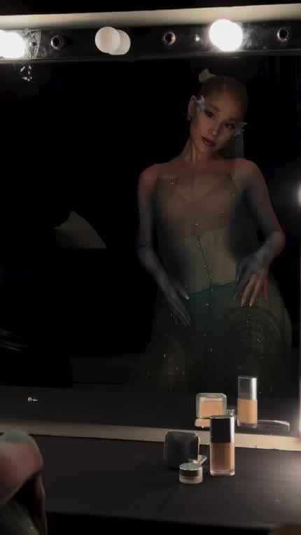 Getting ready for her performance at the Met Gala