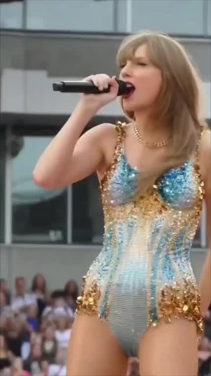 Taylor performing during the Eras Tour.