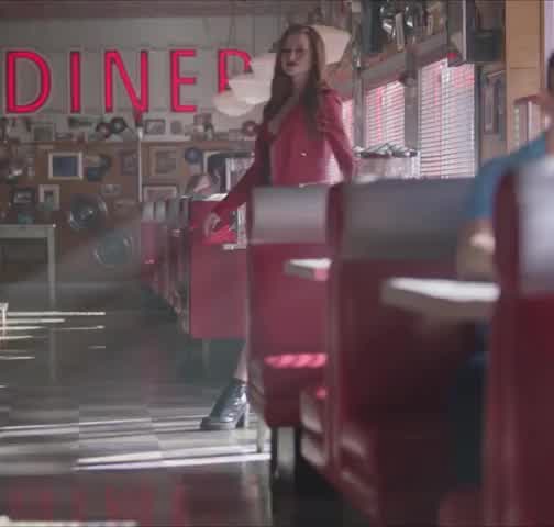 Cheryl making an entrance, Riverdale S03E01, Oct 2018
