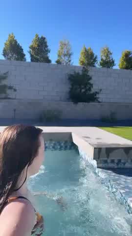 Molly in the pool