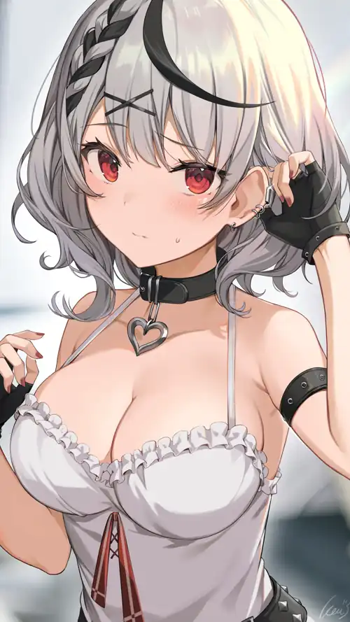 "New Earrings" Chloe Sakamata💖👻[Virtual YouTuber] (2250x4000)