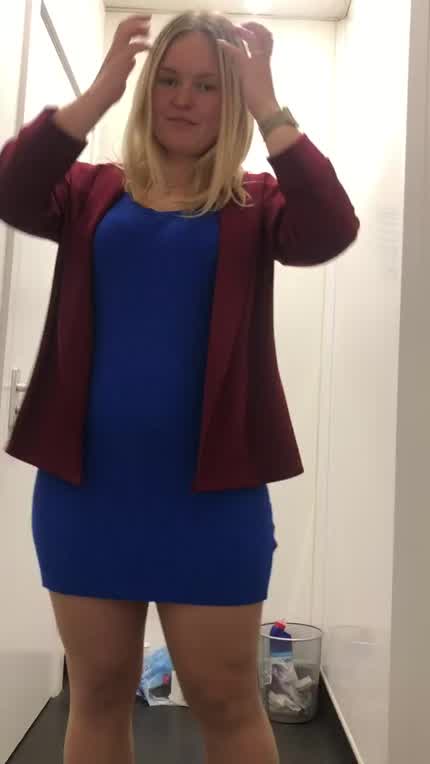 Feel naughty having no panties on at work