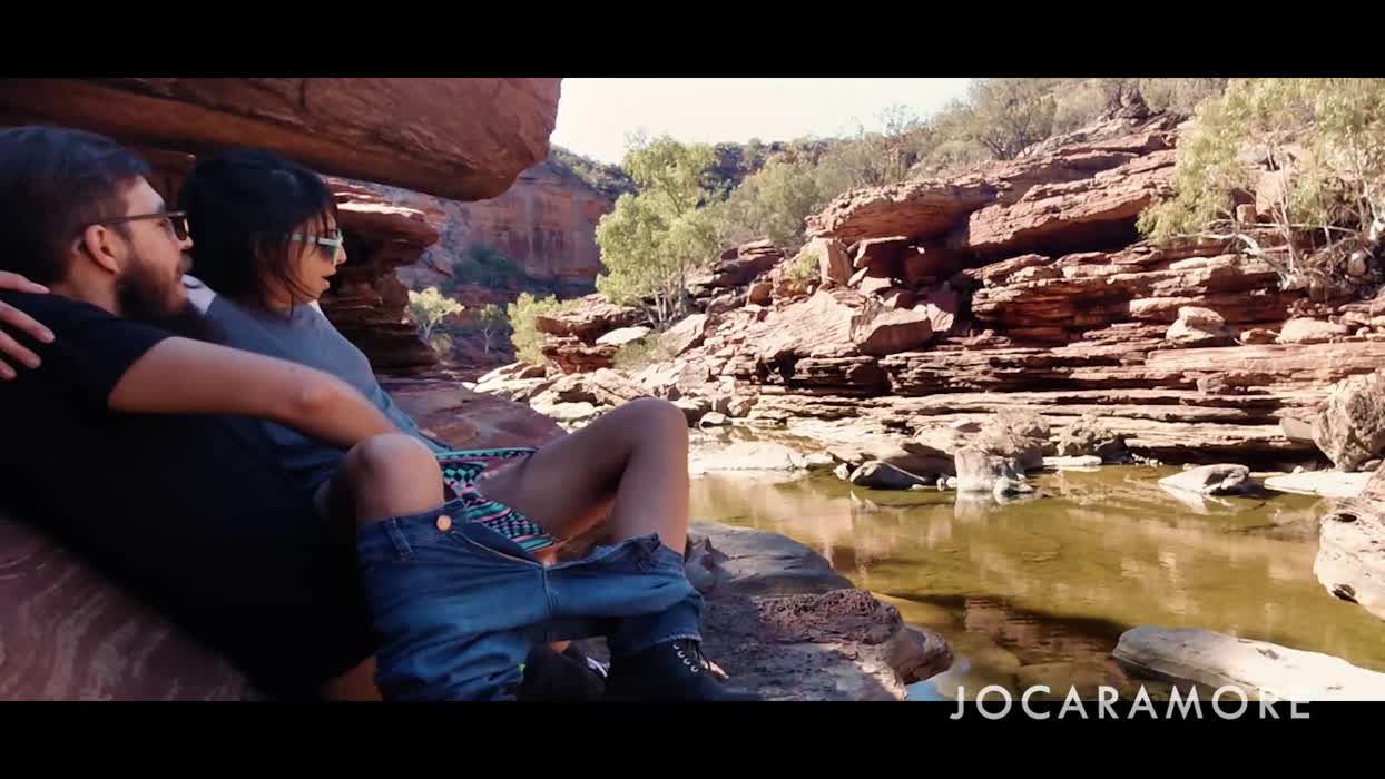 Having a public outdoor adventure. What a ride.