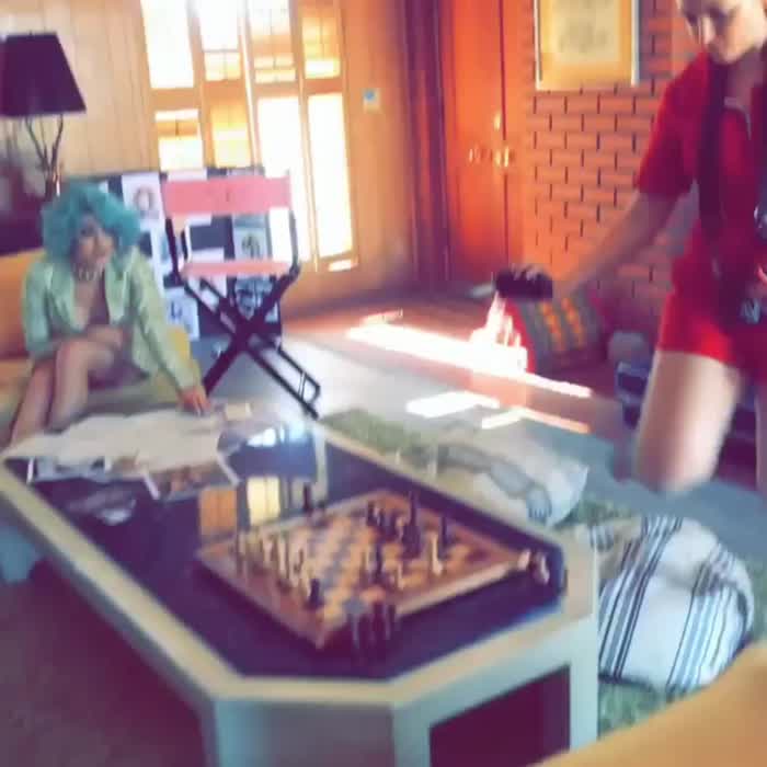 Rare video of Peyton wearing nothing but an overcoat