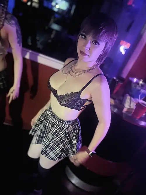 Yes this is what I wore. Sheer bra and short skirt