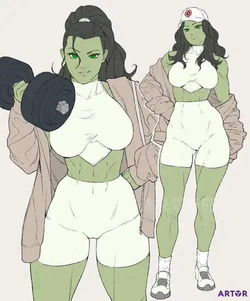 She Hulk At The Gym (Artor ) [Marvel]