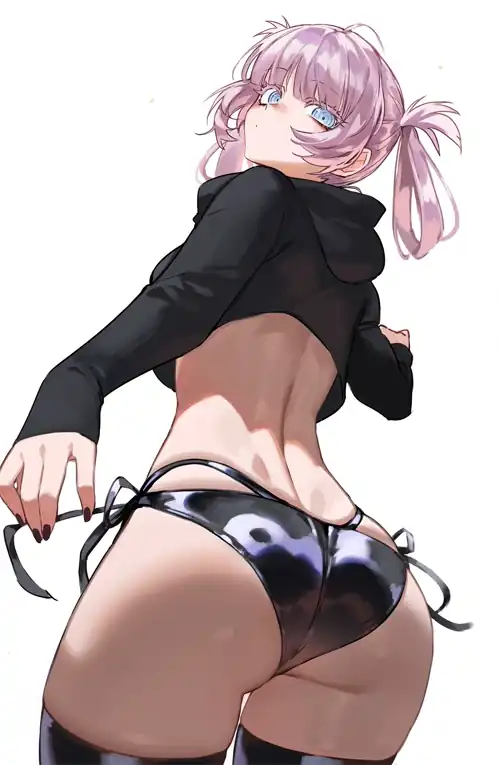 Nazuna Showing Her Fat Ass In Bikini Bottoms 