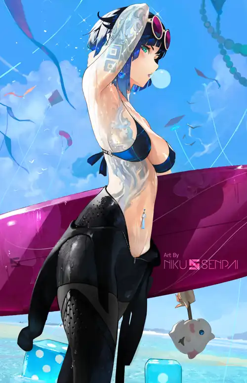 Yelan Beachside Beauty (Nikusenpai) [Genshin Impact]