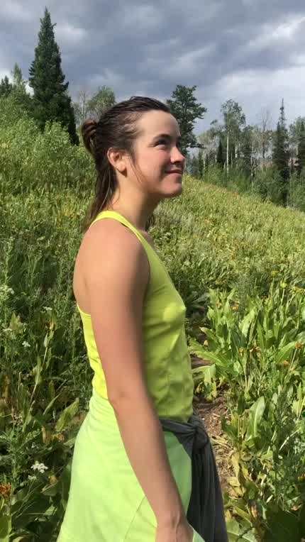 Waterfall skinny dipping on a magical 12 mile hike outside Jackson, Wyoming.
