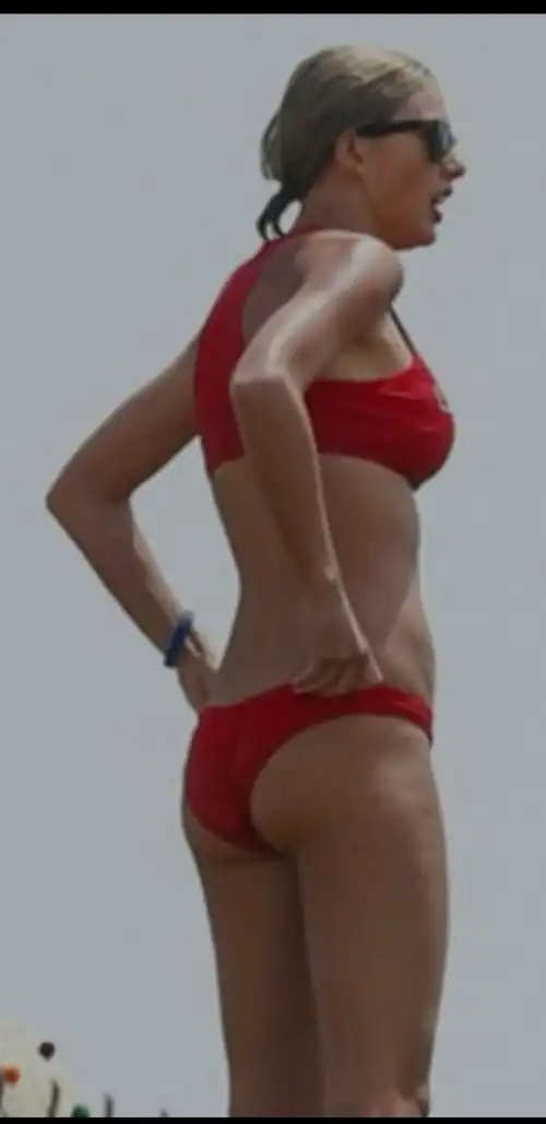 Taylor Swift Red Bikini