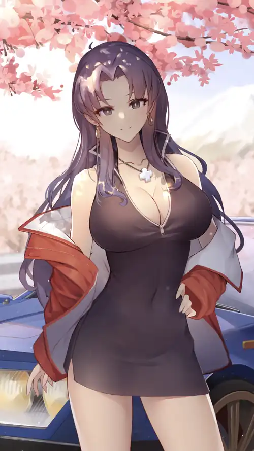"Sunset in Tokyo" Misato Katsuragi😈💋[Neon Genesis Evangelion] (2250x4000)