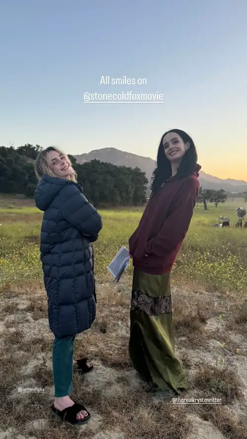 On set for Stone Cold Fox with Krysten Ritter 6/20/2024
