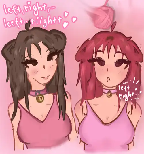 left, right.. ♡ cat girls love yarn, right? ♡