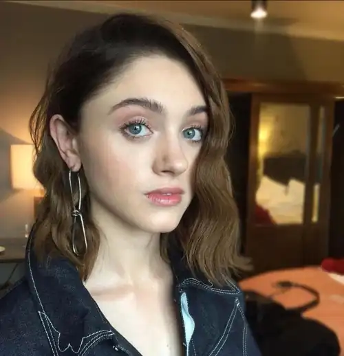 Want Natalia Dyer stripped naked, on her knees with her hands tied to be used as an oral fucktoy. I'd stare into those eyes and drill her mouth with my hard cock until I cum down her throat.