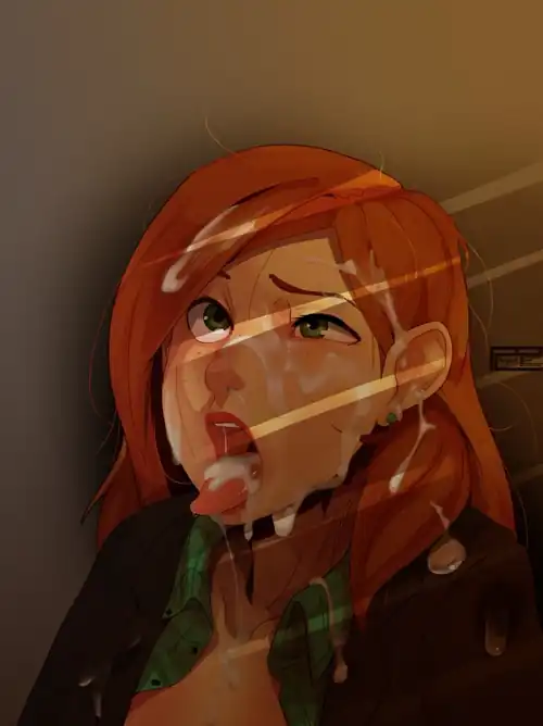 Wendy with cum all over her face